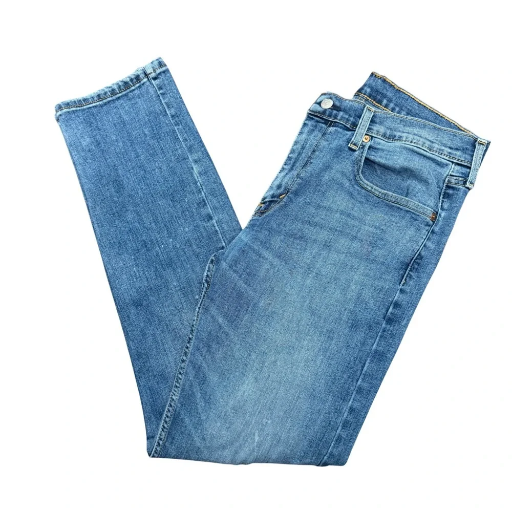 Levis 502 Taper Fit Jeans Mens 32x32 Blue Medium Wash Stretch Denim 29507-0053
